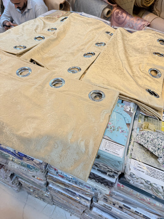 Plain Cutains Self embossed Export Quality